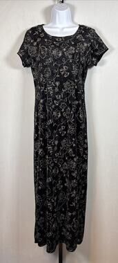 Especially Yours Velvet Maxi Dress Size 9/10 Black Embroidered Witchy Whimsigoth